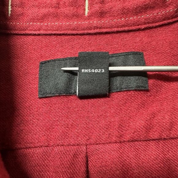 Banana Republic Men's Denny Flannel Shirt, Red Heather Size M Casual Business - Picture 6 of 11